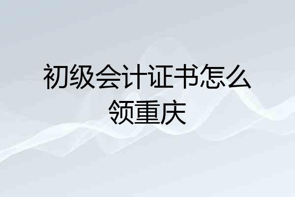 初级会计证书怎么领重庆