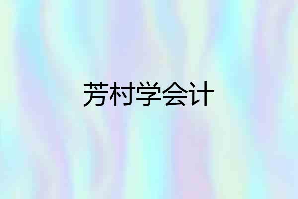 芳村学会计
