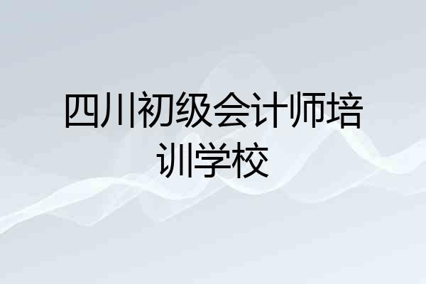 四川初级会计师培训学校