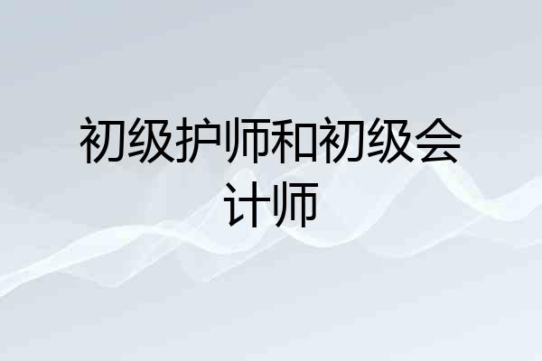 初级护师和初级会计师