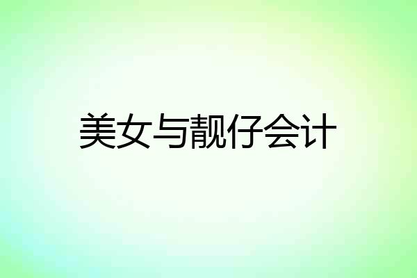 美女与靓仔会计