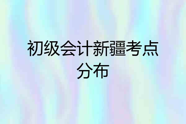 初级会计新疆考点分布