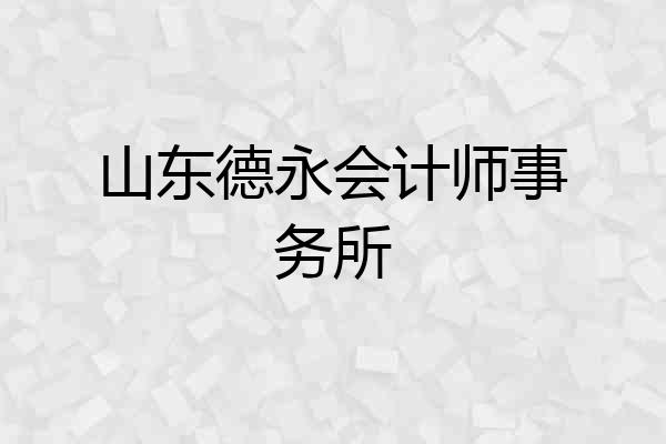 山东德永会计师事务所