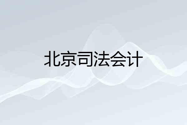 北京司法会计