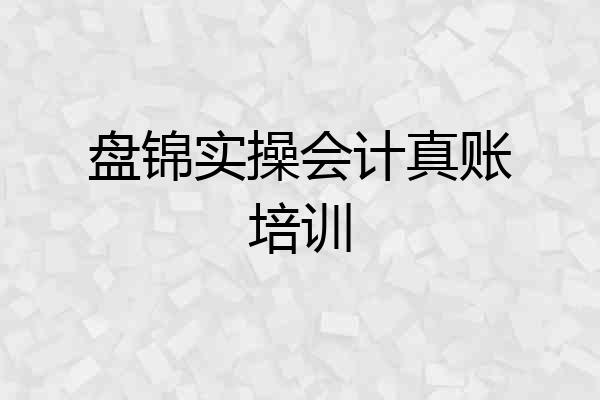 盘锦实操会计真账培训