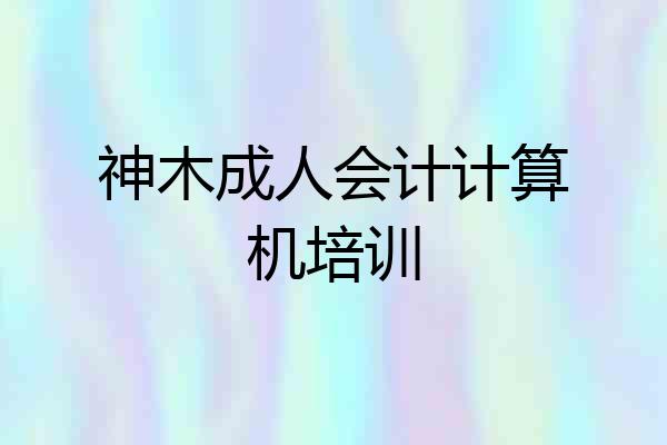 神木成人会计计算机培训