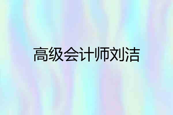 高级会计师刘洁