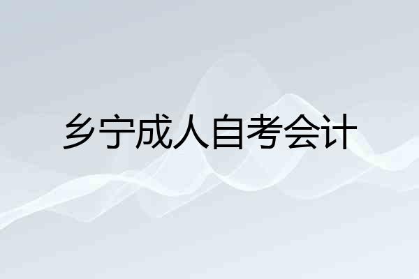 乡宁成人自考会计
