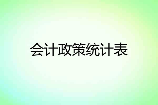 会计政策统计表