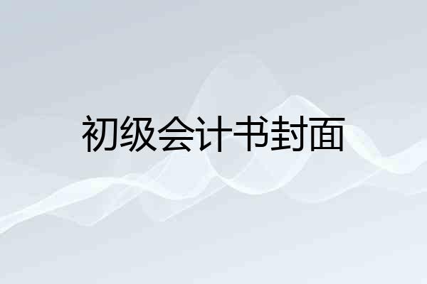 初级会计书封面