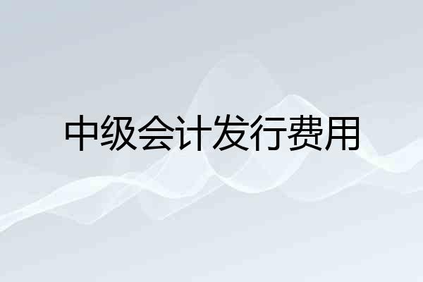 中级会计发行费用