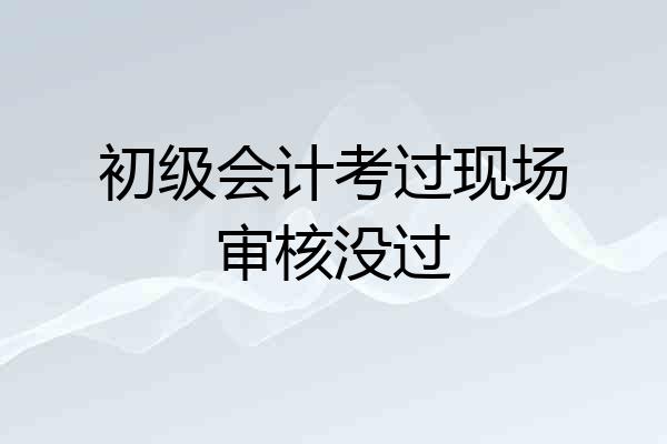 初级会计考过现场审核没过