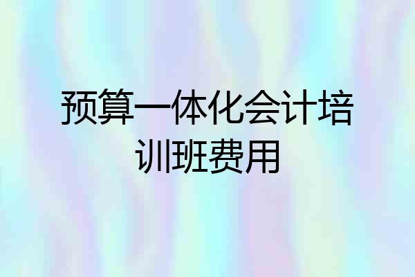 预算一体化会计培训班费用