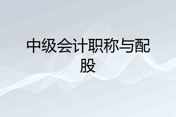 中级会计职称与配股