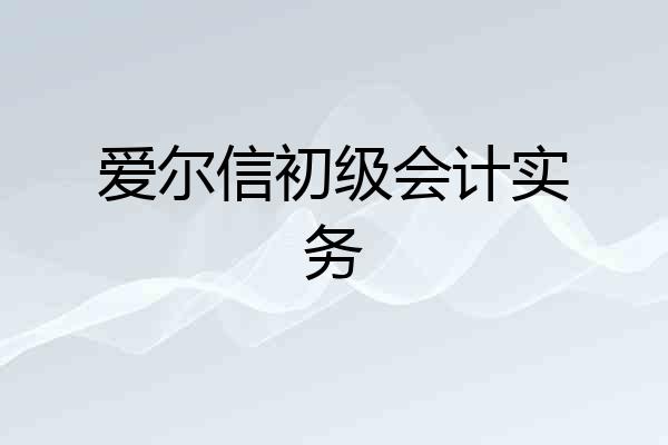 爱尔信初级会计实务