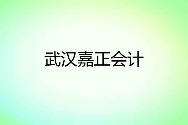 武汉嘉正会计