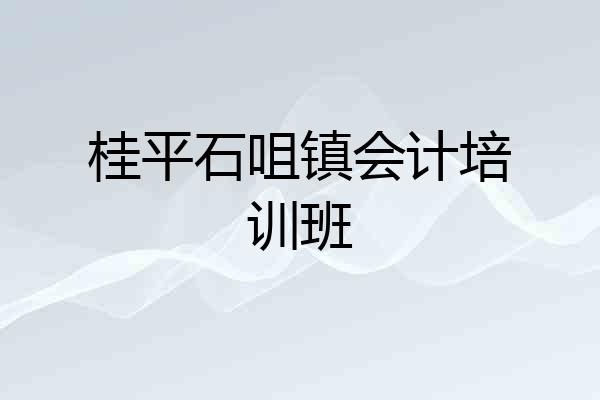 桂平石咀镇会计培训班