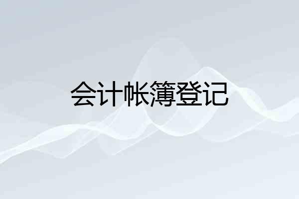 会计帐簿登记