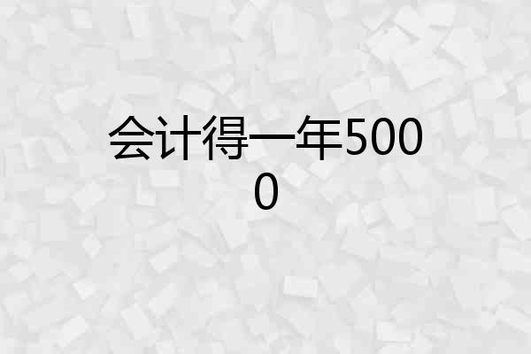 会计得一年5000