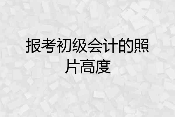 报考初级会计的照片高度