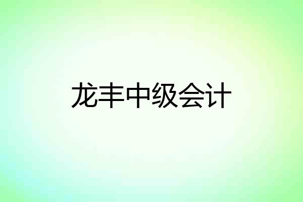 龙丰中级会计
