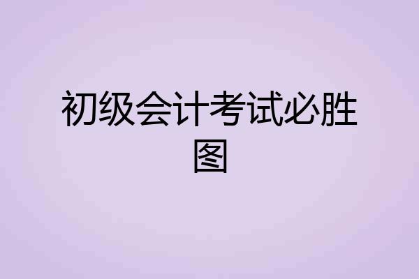 初级会计考试必胜图