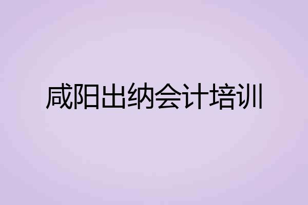 咸阳出纳会计培训