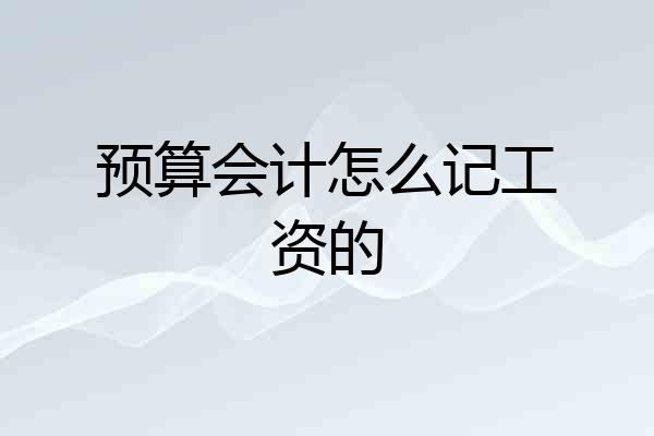 预算会计怎么记工资的