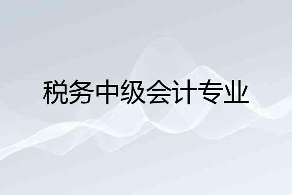 税务中级会计专业