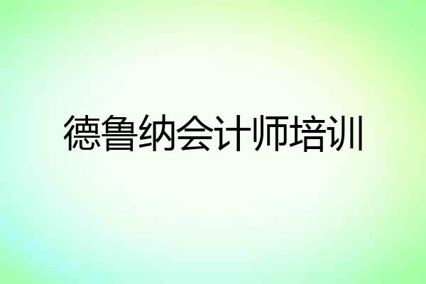 德鲁纳会计师培训