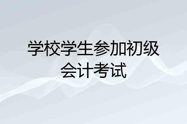 学校学生参加初级会计考试