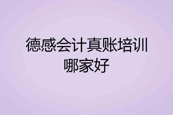 德感会计真账培训哪家好