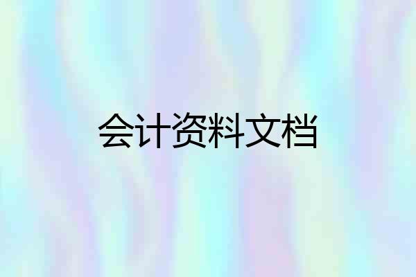 会计资料文档