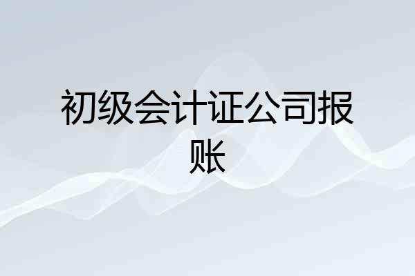 初级会计证公司报账