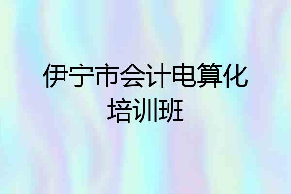 伊宁市会计电算化培训班