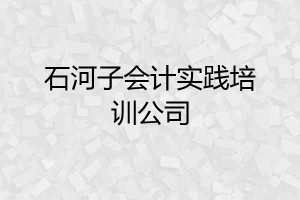 石河子会计实践培训公司