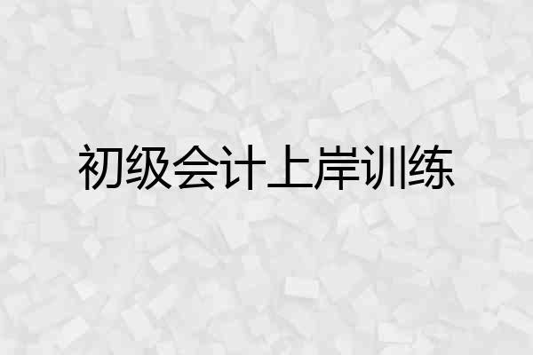 初级会计上岸训练