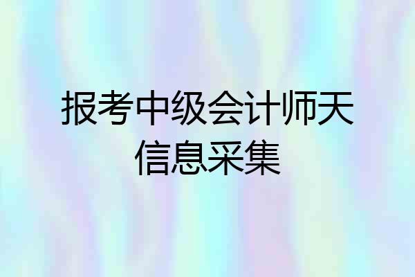 报考中级会计师天信息采集