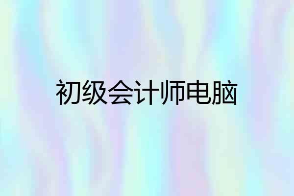 初级会计师电脑