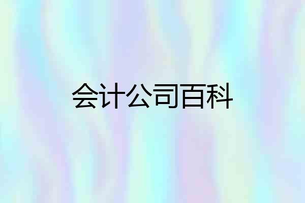 会计公司百科
