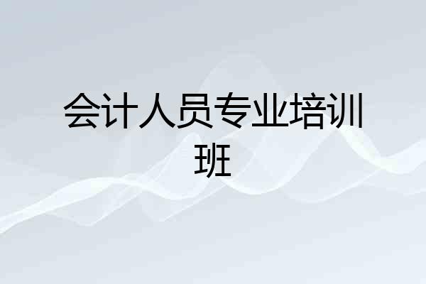 会计人员专业培训班