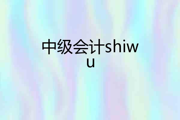 中级会计shiwu