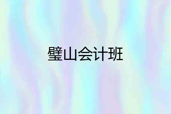 璧山会计班