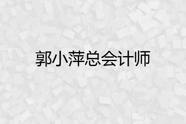郭小萍总会计师