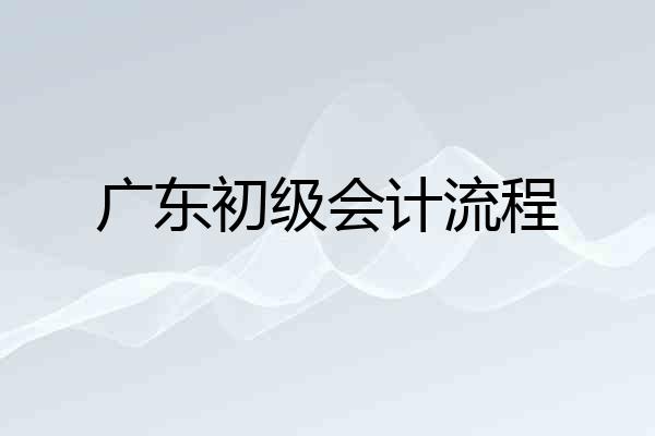 广东初级会计流程