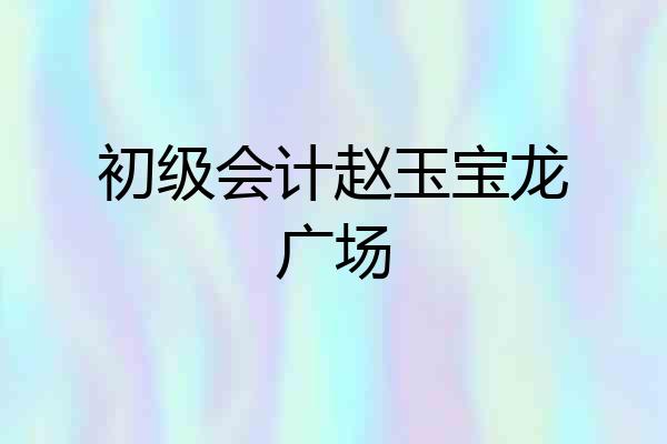 初级会计赵玉宝龙广场