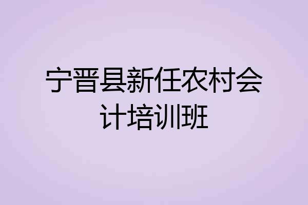宁晋县新任农村会计培训班