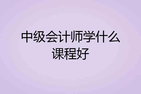 中级会计师学什么课程好