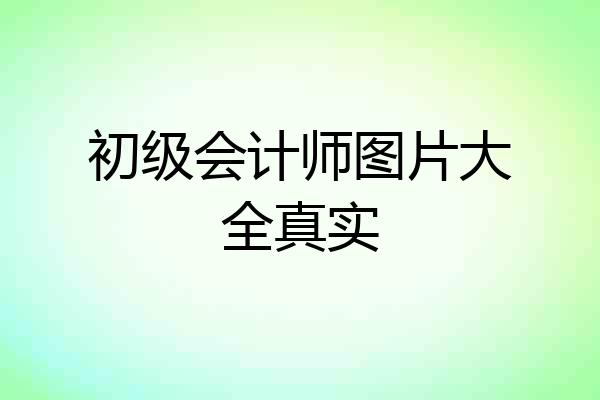 初级会计师图片大全真实