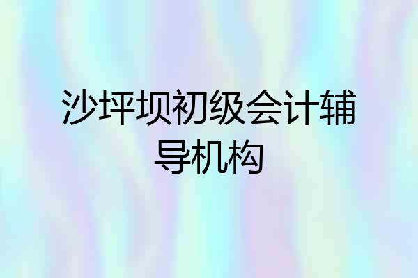 沙坪坝初级会计辅导机构